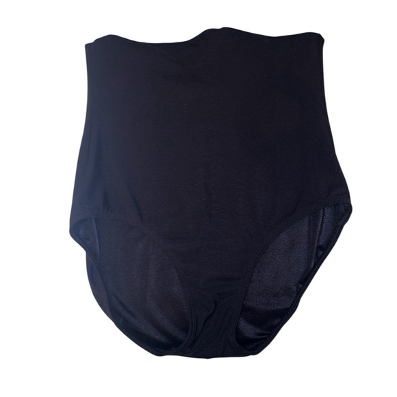 SIRENA Vintage Ruffled Tiers Swimsuit Bathing Suit Tropical Floral BLU BLK SZ 12 - Picture 6 of 8